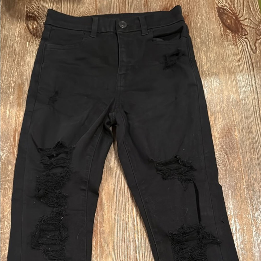 Stylish Black Distressed Women Jeans